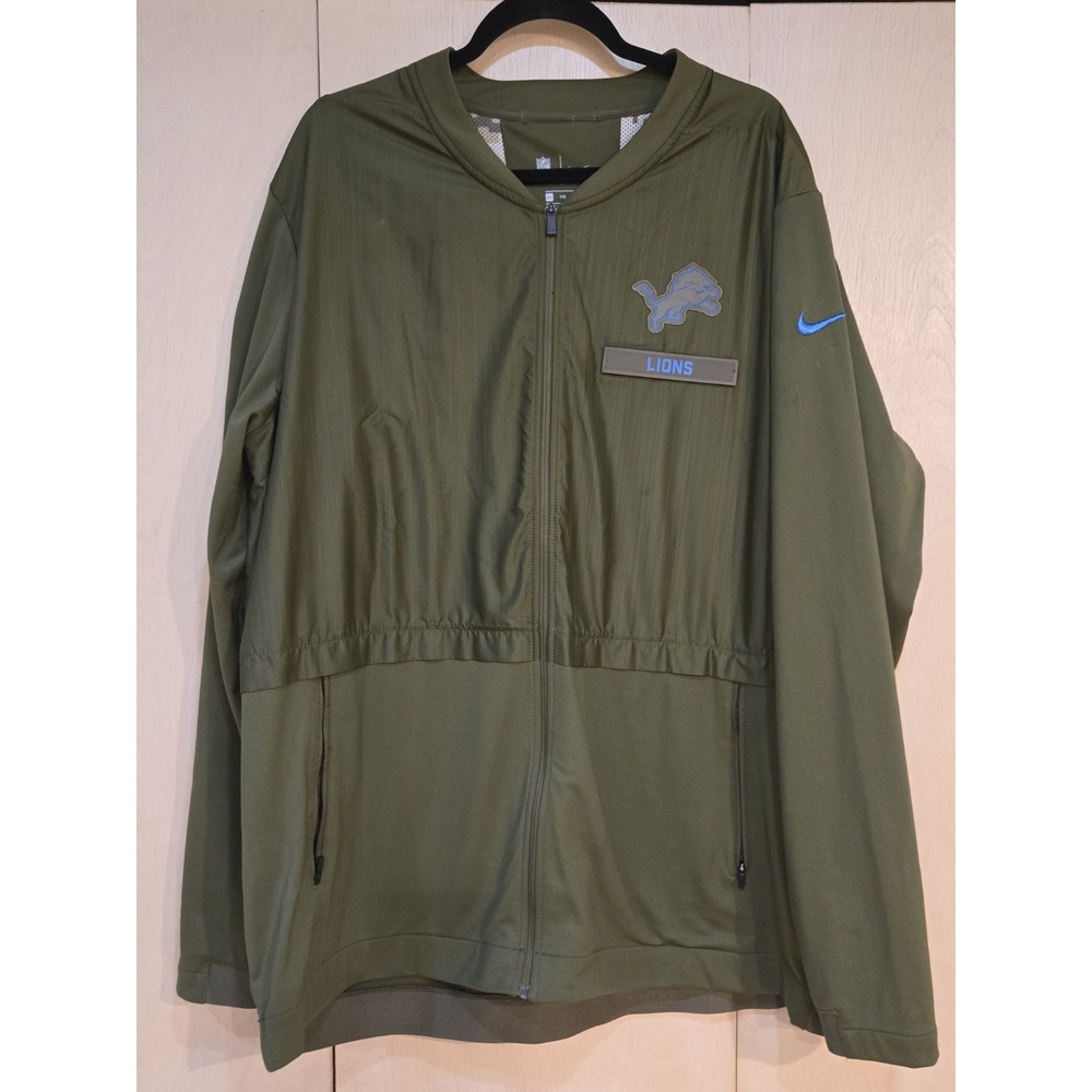 Nike Detroit Lions 2018 Salute to Service Elite Hybrid Jacket Men's XXL Olive